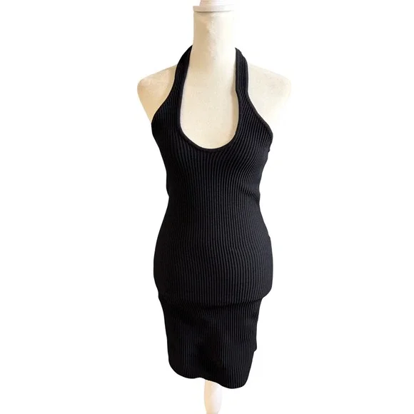 knee length dresses for ladies Halter Bandage Bodycon Mini Dress main image 1